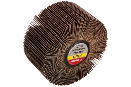 Круг веерный лепестковый (40х80 мм; Р120) Зубр 36604-120