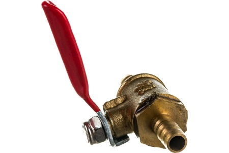 Шаровой кран Pegas pneumatic латунь, елочка, под шланг, 6x6 мм 4410
