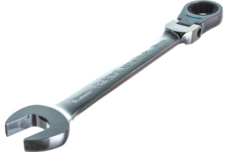 Комбинированный трещоточный шарнирный ключ 18мм JTC-3458