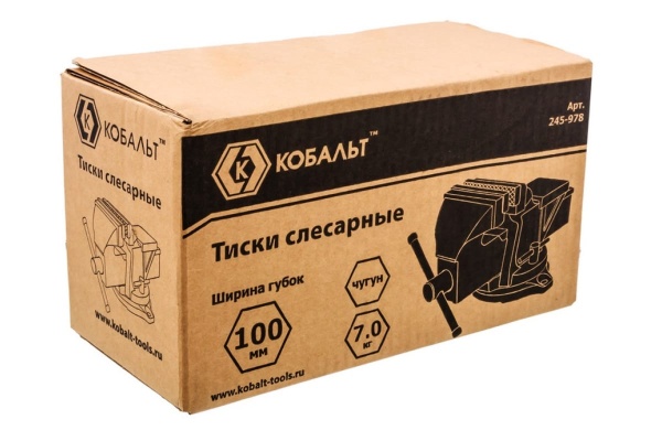Слесарные поворотные тиски КОБАЛЬТ 245-978