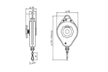 Балансир с тросом 1-2 кг, 2 м Bosch 0607950951