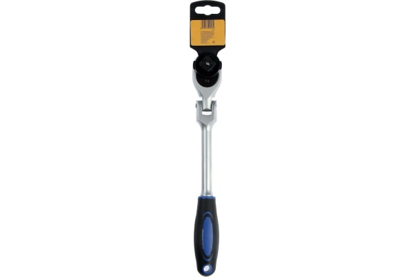 Вороток TUNDRA с трещоткой, квадрат 1/2", поворотная головка, 72 зуба, CrV 1799953