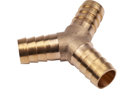 Тройник Y-образный елочка 12 мм, латунь, в блистере AV Steel AV-700337B блистер