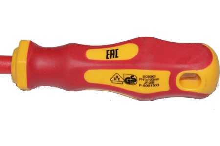 Диэлектрическая крестовая овтертка Промлайн  PH1x100мм, до 1000В, Cr ПЛ032534_z022