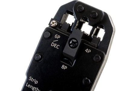 Обжимной инструмент Hyperline HT-2008AR для RJ-45, RJ-12, RJ-11 (8P8C, 6P6C, 4P4C) 35549