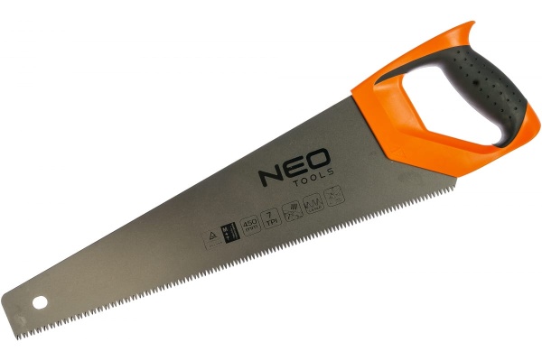 Ножовка по дереву 450 мм (7TPI, PTFE) NEO Tools 41-016