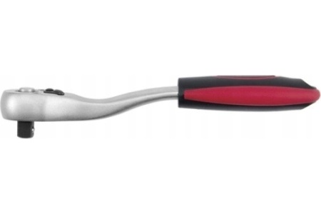 Трещотка YATO пластмассовая ручка, изогнутая, 72 зубца, 3/8", 205 мм YT-0320