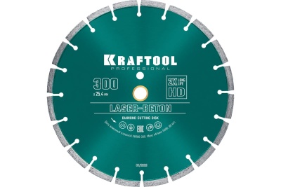 Диск алмазный отрезной по бетону и камню KRAFTOOL LASER-BETON (300х25.4 мм) 36686-300
