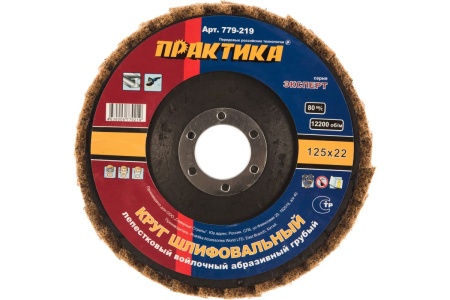 Круг лепестковый полировальный (125х22.2 мм; грубый) ПРАКТИКА 779-219