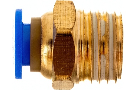 Фитинг цанговый прямой металлический 6 мм, M1/4" Pegas pneumatic 5201