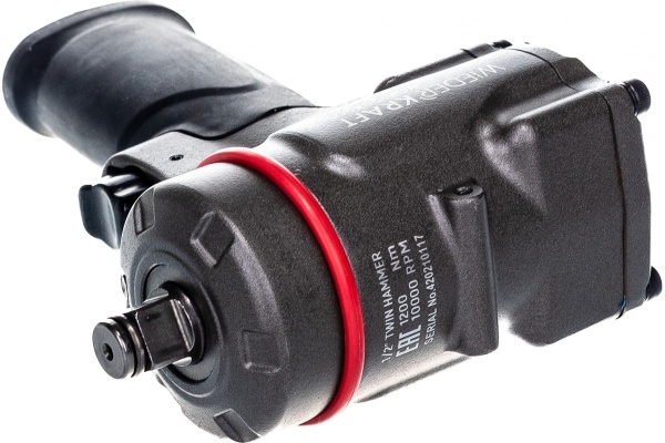 Компактный пневматический ударный гайковерт WIEDERKRAFT 1/2", 1200 Нм, 119 мм  WDK-20420S