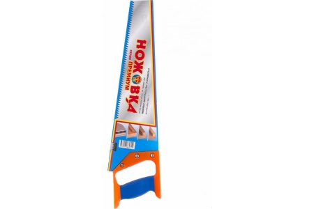 Ножовка по дереву Россия 400 мм, шаг зубьев 5 мм, пластиковая рукоятка 23162