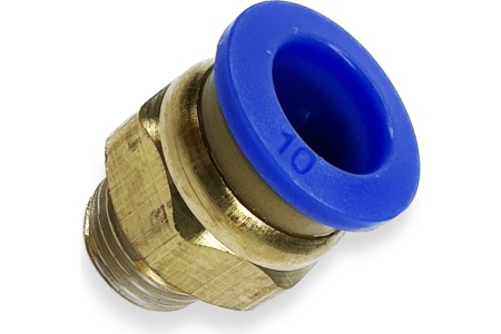 Фитинг цанговый прямой металлический 10 мм, наружная резьба 1/4" ARMA CF M1/4-10