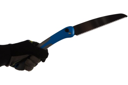 Походная, складная ножовка рез "на себя", с возможностью смены полотна, 3,5мм, 9 TPI, 180мм Зубр "ЭКСПЕРТ" 15168-18