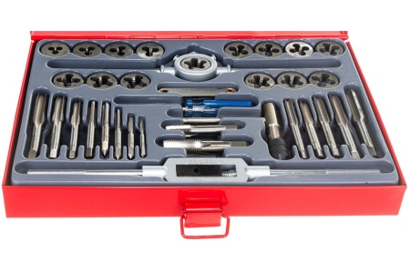 Набор метчиков и плашек Зубр МАСТЕР сталь 9ХС, 35 предметов 28117-H35_z01