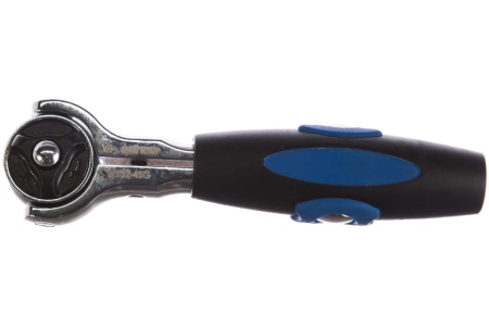 Трещотка 1/4", 114 мм, 72 зубца, дисковый механизм, поворотная голова с кнопкой KING TONY 2752-45G