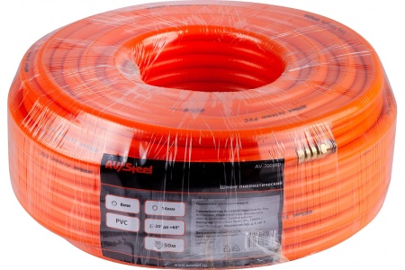 Шланг пневматический PVC бухта 8x14 мм, 50 м AV Steel AV-700380