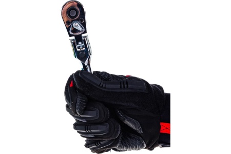 Шарнирный укороченный ключ-трещотка с фиксацией 3/8", 162мм JTC-3015