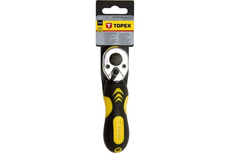 Короткая двойная трещотка TOPEX 1/2" х 3/8", 175 мм 38d543