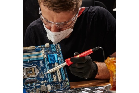 Паяльник с нихромовым нагревателем, долговечное жало 220В 80Вт PROconnect 12-0125-4