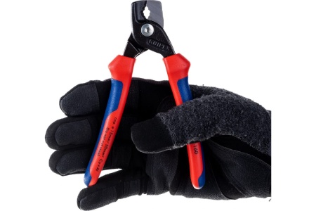 Кабелерез KNIPEX StepCut ступенчатый рез, кабель д. 15 мм, 50 кв.мм,  L-160 мм, двухкомпонентные рукоятки KN-9512160