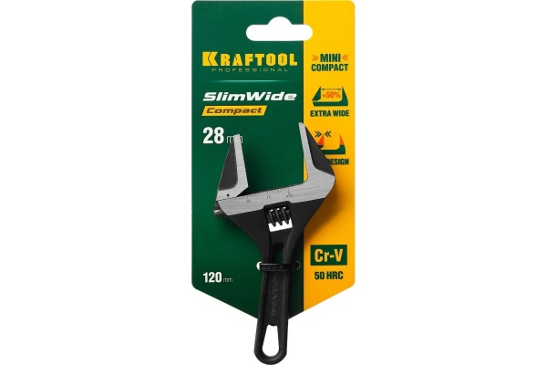 Разводной ключ KRAFTOOL SlimWide Compact, 120 / 28 мм,  27266-15 Разводной ключ KRAFTOOL SlimWide Compact, 120 / 28 мм,  27266-15