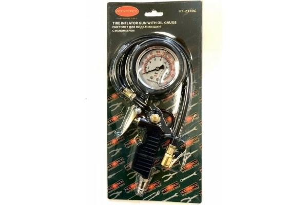 Пистолет для подкачки шин с аналоговым манометром и шлангом ROCKFORCE RF-2370G