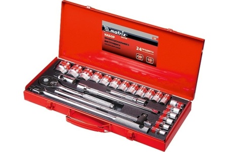 Автомобильный набор инструмента с квадратом 1/2" MASTER MATRIX 13582