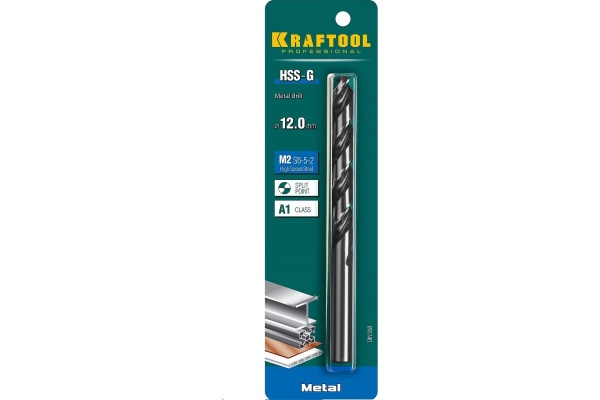 Сверло по металлу HSS-G сталь М2 (12х151 мм) Kraftool 29651-12