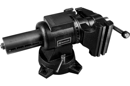 Чугунные поворотные в 2-х плоскостях тиски с трубным зажимом и наковальней Berger BG БАЛЬДР BG1340