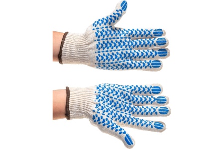 Трикотажные перчатки с защитой от скольжения ЗУБР ЭКСПЕРТ-ПРОТЕКТОР размер L-XL; 10 пар 11390-K10