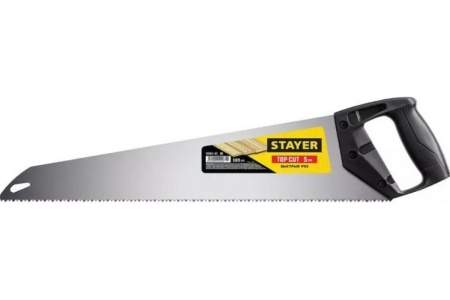 Ударопрочная ножовка Stayer "TopCut" 500 мм, 5 TPI, быстрый рез поперек волокон, для крупных и средних заготовок, 15061-50_z02