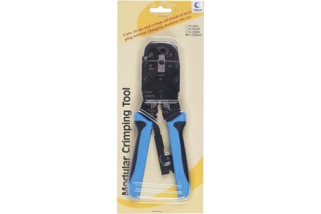 Обжимной инструмент Cabeus для RJ-45 (8р8с), RJ-11/12 (6р6с, 6р4с, 6р2с), 4р4с, 4р2с, профессиональный, с храповым механизмом HT-2008AR