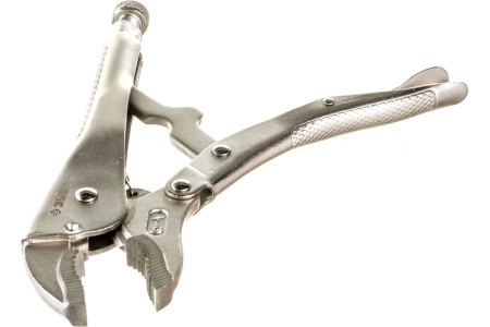 Универсальный ручной зажим Зубр Эксперт для круглых профилированных и плоских деталей губки из кованой Cr-V стали 250 мм 22510-25