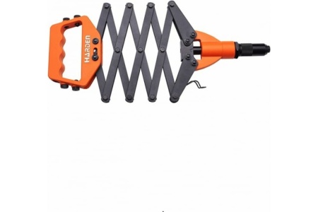 Заклепочник Harden 800 мм, гармошка, усиленный, CR-MO, заклепки 3,2-4,0-4,8-6,4 мм 610114