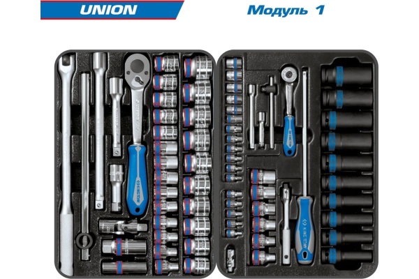 Набор инструментов KING TONY UNION в чёрной тележке, 173 предмета 9G35-000MR