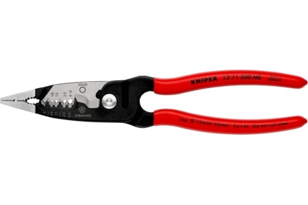 Инструмент для зачистки гармонизированных европейских кабелей KNIPEX из закаленной стали, фосфатированный, обливные ручки KN-1371200ME Инструмент для зачистки гармонизированных европейских кабелей KNIPEX из закаленной стали, фосфатированный, обливные ручки KN-1371200ME