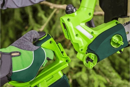 Аккумуляторная цепная пила VERTO VES 18В Li-Ion 52G585-0