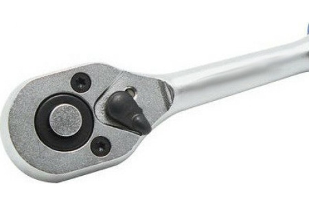 Трещотка 1/2 дюйма 72 зуба 255мм с двухкомпонентной изогнутой ручкой AV Steel  AV-528623