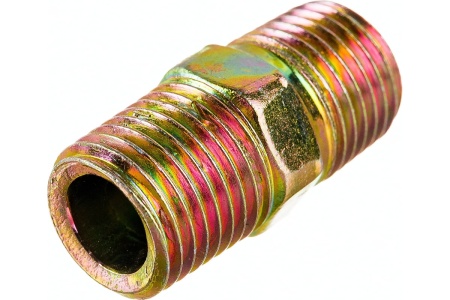 Двусторонняя резьба муфта наружная 1/4" удлиненная модель Pegas pneumatic 4105