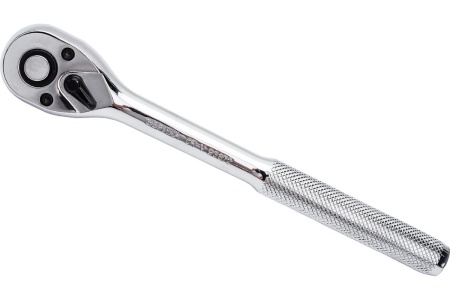 Трещотка с прямой рифленой металлической ручкой ЭВРИКА 3/8 72-зубцовая ER-93872