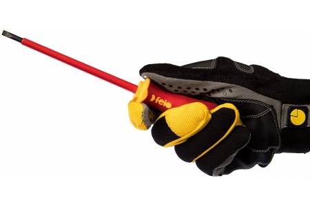 Диэлектрическая отвертка Felo Ergonic 4,5х1,0х125 плоская шлицевая 41304590