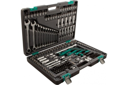 Набор инструмента 1/4", 3/8", 1/2", CrV, S2, усиленный кейс, 216шт STELS 14115