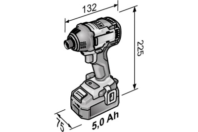 Трехскоростной ударный винтоверт FLEX ID 18.0 В ID 1/4" 18.0-EC 491241