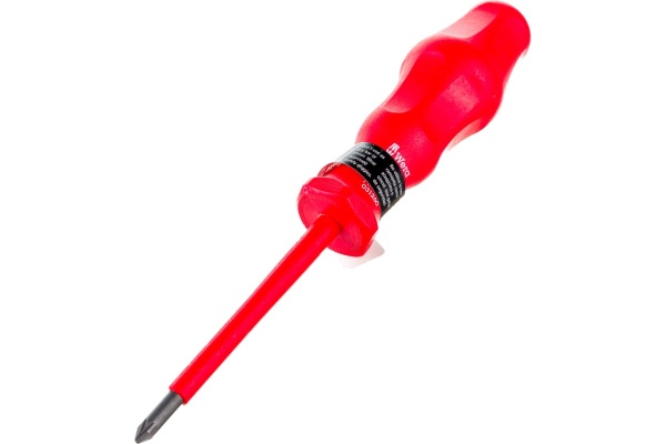 Диэлектрическая крестовая отвертка WERA 1765 i PZ VDE Kraftform Classic PZ1 x 80 мм WE-031260