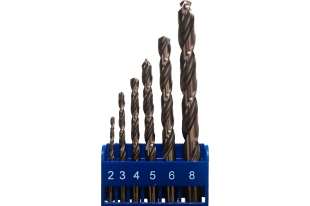 Сверла по металлу Профи (6 шт; 2, 3, 4, 5, 6, 8 мм; HSS с кобальтом) FIT HQ 34013