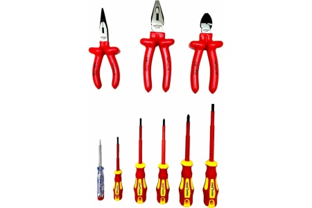 Набор диэлектрического инструмента до 1000В, 9 предметов, в кофре ПЛ071208_z022