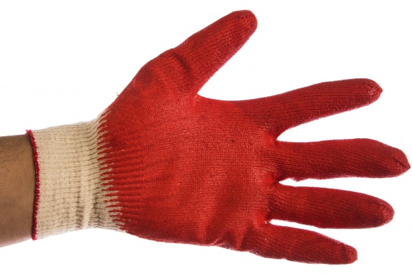 Хлопчатобумажные перчатки с покрытием из латекса ЗУБР Мастер размер L-XL 11458-XL