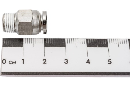 Фитинг металлический 6 мм - наружная резьба 1/8" Pegas pneumatic 6110