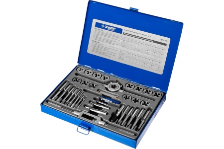 Набор метчиков и плашек Зубр ПРОФЕССИОНАЛ сталь Р6М5, 35 предметов 28110-H35